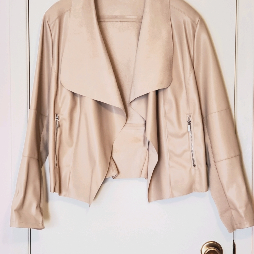 New Beige Faux Leather jacket